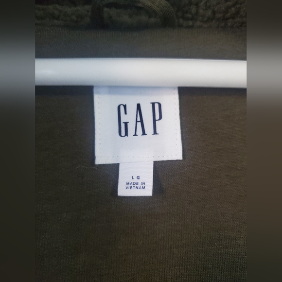 Gap Green Fleece Jacket Women's Large - Picture 4 of 4